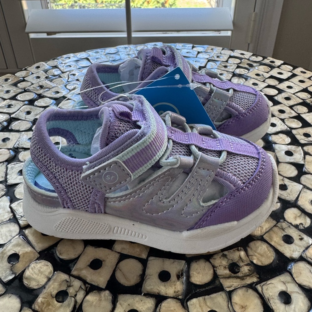 NWT Stride Rite Lavender Flynn Sneaker Sandal Size 5M Toddler